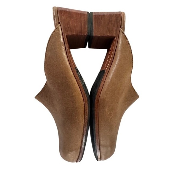 ADELANTE SHOECO Handmade Leather Block Heel Mules Slip On Shoes Size - 10 - Picture 7 of 10